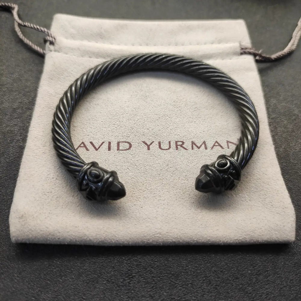 David Yurman 7mm Color Spray Painted Black Bracelet